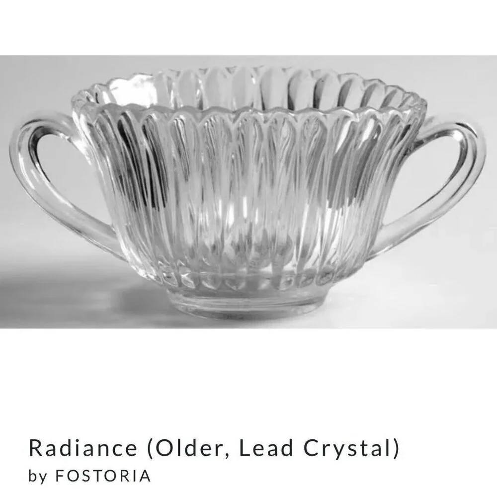 Fostoria Radiance Oval Clear Glass Sugar Bowl . No Chips, No‎ Cracks, No Repairs